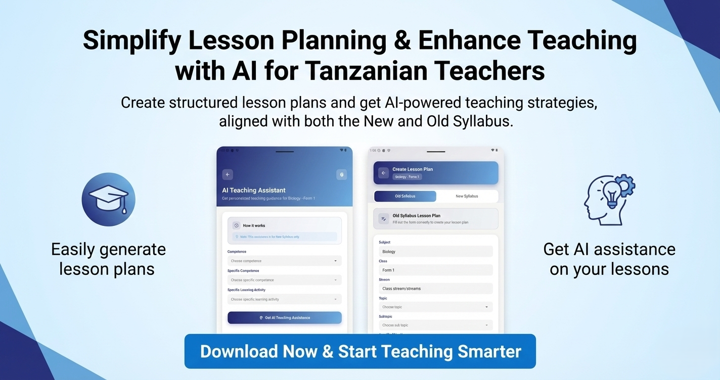 e-Lesson Plan - AI Teaching Assistant for Tanzanian Teachers